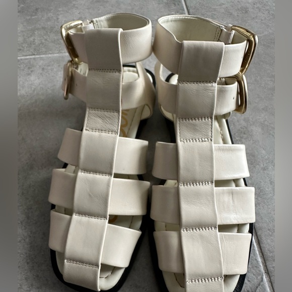 Sam Edelman Dawn Sandal In Ivory Size 7 - Picture 1 of 5